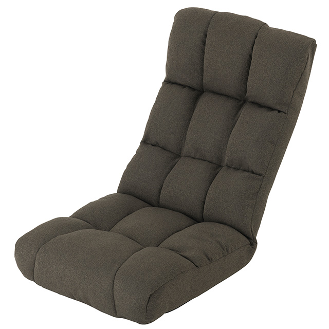 頭までささえてくれるもこもこ座椅子 幅51×奥行68×高さ77cm ブラウン EAMZ-BR